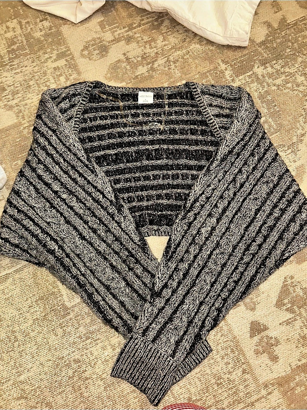 Wild Fable Striped Cardigan in Navy & Gray Like New